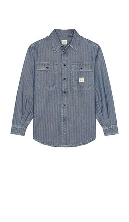Roy Roger's x Dave's New York - Shirt Time Off Recycled Indigo Chevron Rinse