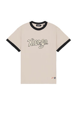 XLARGE - Retro Script Logo Ringer Tee