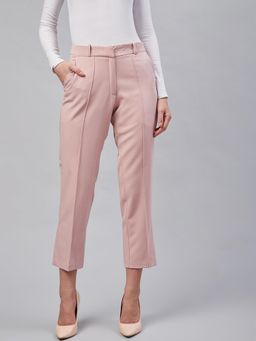 Marie Claire - Women Casual Pink Colour Solid Regular Trousers