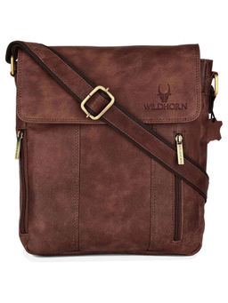 WILDHORN - Genuine Leather Sling Messenger Bag for Men