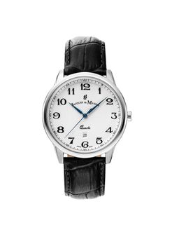 Jacques Du Manior - Legend Swiss Made Analogue White Round Dial Mens Watch- Le.01