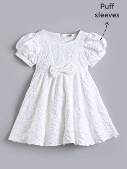 Hopscotch - Bow Applique Floral Party Dress