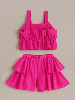 Hopscotch - Top Layered Ruffle Shorts