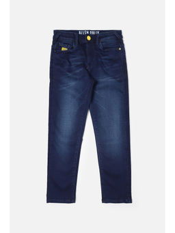 Allen Solly Junior - Boys Navy Blue Blended Fabric Solid Jeans