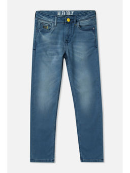 Allen Solly Junior - Boys Blue Cotton Solid Jeans