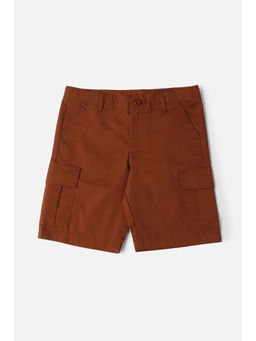 Allen Solly Junior - Boys Brown Cotton Solid Shorts