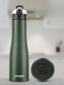 Pexpo - Monaco Military Green Stainless Steel Fridge Bottle/Sipper - 1000ml