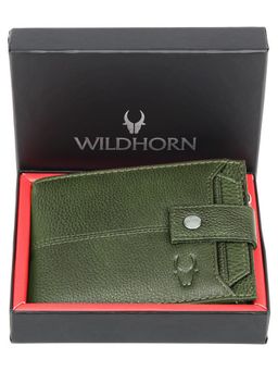 WILDHORN - Top Grain Leather Wallet for Men (Green)