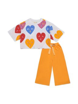 Spunkies - Fancy Heart Printed T-Shirt and Pant For Girls (Set of 2)