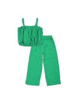 Spunkies - Fancy Aqua Crop Top Pant For Girls (Set of 2)