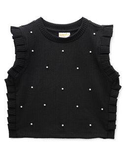 Spunkies - Classic crinkle sleeveless jacquard jersey