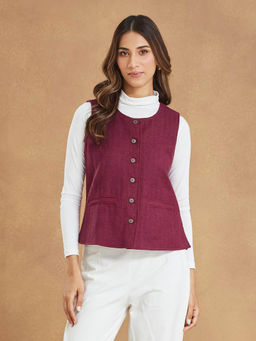 Fabindia - Purple Wool Jacket