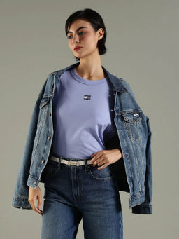 Tommy Hilfiger - Blue Solid Regular Fit Cotton T-Shirt