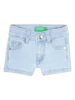United Colors of Benetton - Girls Blue Solid Shorts