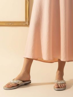 Inc.5 - Womens Beige Casual Embellished Flats