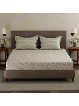 Layers - Forever 100% Cotton 120 TC Multi-Color Floral Double Bedsheet with 2 Pillow Covers