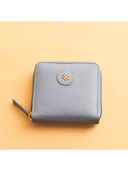 Tortoise - Olivia 100% Genuine Leather Zip Around Women Wallet Blue