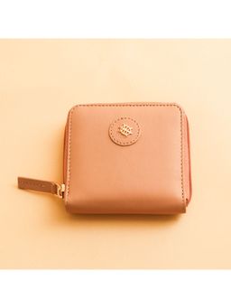 Tortoise - Olivia 100% Genuine Leather Zip Around Women Wallet Pink