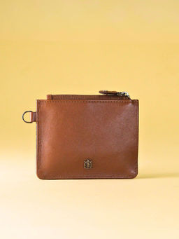 Tortoise - Grace 100% Genuine Leather Women Card Holder Brown & Blue