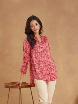 Fabindia - Pink Rayon Blend Tunic
