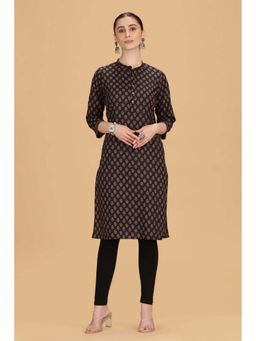 Cotton Culture - Brown Jaipuri Cotton Straight Printed Kurta