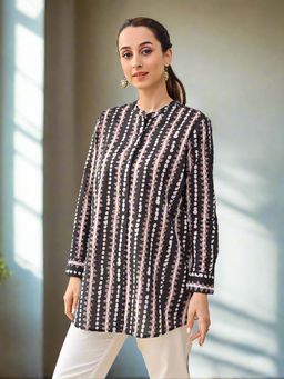 Rustorange - Black Stone Printed Tunic