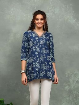 MEENA BAZAAR - Printed Blue Tunic