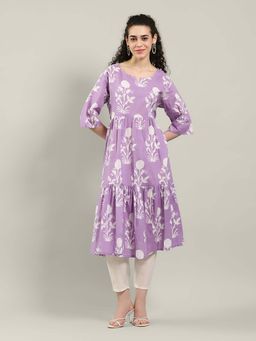 MEENA BAZAAR - Printed Lavender Kurta