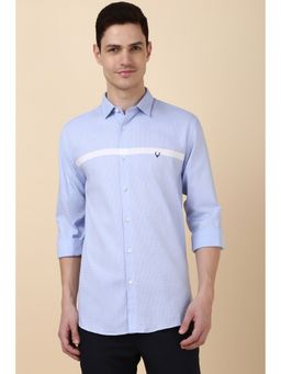 Allen Solly - Men Blue Checks Full Sleeves Slim Fit Casual Shirt