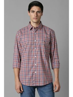 Louis Philippe - Men Multi-Color Checks Full Sleeves Slim Fit Casual Shirt