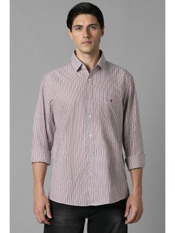 Louis Philippe - Men Multi-Color Stripes Full Sleeves Slim Fit Casual Shirt