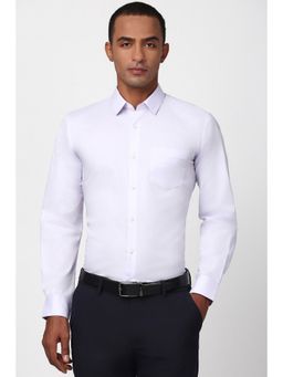 Peter England - Men Purple Solid Full Sleeves Slim Fit Formal Shirt