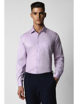Van Heusen - Men Purple Printed Full Sleeves Regular Fit Formal Shirt