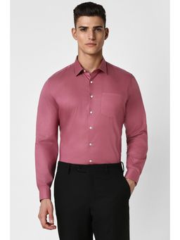 Van Heusen - Men Pink Solid Full Sleeves Slim Fit Formal Shirt