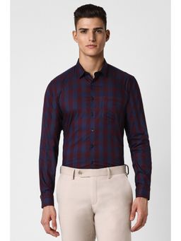 Van Heusen - Men Multi-Color Checks Full Sleeves Slim Fit Formal Shirt