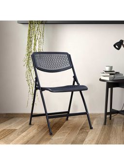 HomeTown - Venus Metal Folding Chair in Black Colour