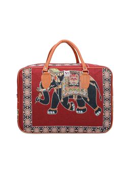 NFI Essentials - Small Red Canvas Duffle Travel Bag for Men and Women Red