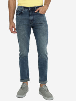 JadeBlue - Mens Smoke Blue Straight Fit Jeans