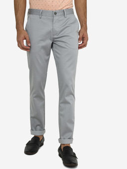 Greenfibre - Mens Light Grey Super Slim Casual Trouser