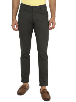 Greenfibre - Mens Brown Cotton Slim Fit Pant