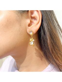 Nam Jewels - Crystal Cuddle Earrings - White