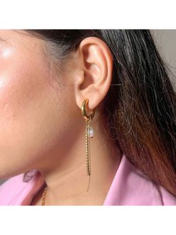 Nam Jewels - Orbit Dangle Danglers Earrings - White