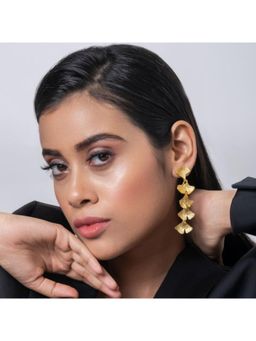 Putstyle - Ginkgo Leaf Dangle Earring - White