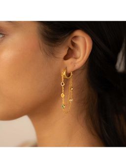 She Ela Jewel - Navratil Fringe Hoop Earrings - Multi-Color