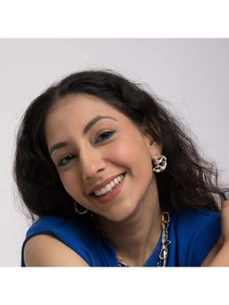 She Ela Jewel - Bold Molten Hoops Silver