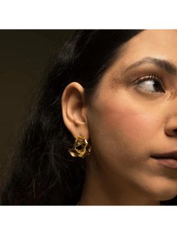 She Ela Jewel - Bold Molten Hoops Gold