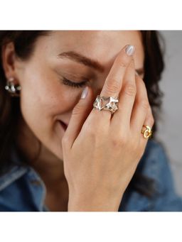 She Ela Jewel - Bold Molten Silver Ring