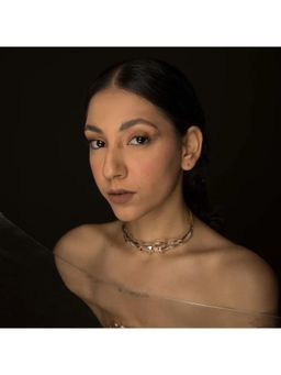 She Ela Jewel - Molten Silver Choker