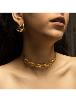 She Ela Jewel - Molten Gold Choker