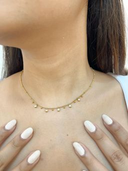 Nam Jewels - Dots And Drops Necklace - White